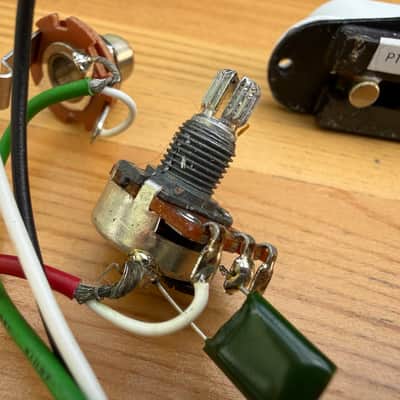 TESTED/PULLED OFF Squier Bronco Bass - Complete Pickup + Full Wiring Harness 2024 - White image 5