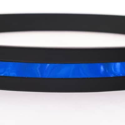 Gretsch  18" bass drum hoop Blue Satin flame image 2