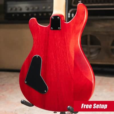 PRS SE CE 24 Solid Body Electric Guitar - Vintage Cherry with Gig Bag image 2