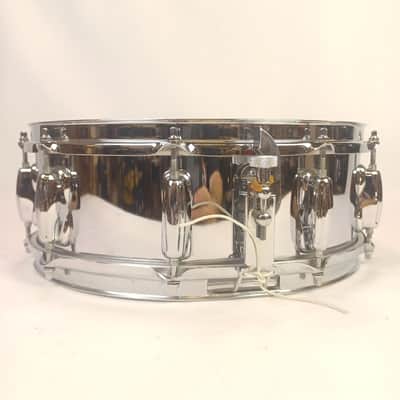 Slingerland 5x14"#142 10Lug Festival Chrome Steel Snare Drum Vintage 80s image 4