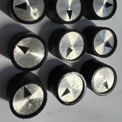 Danelectro Amp Knobs 1960’s - Black Chrome Inserts image 5