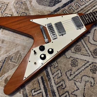 Gibson Rare Vintage 1974 Flying V Stop Bar Tailpiece Triangle Knob Layout 1970's image 3