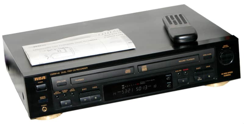RCA CDRW140 CD-R Stand Alone Dual Tray CD Recorder & Player w/4x Dubbing VG Working Condition image 1