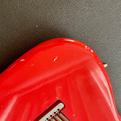 MJT Fiesta Red Strat Body Relic by MJT w/ Fender bridge image 6