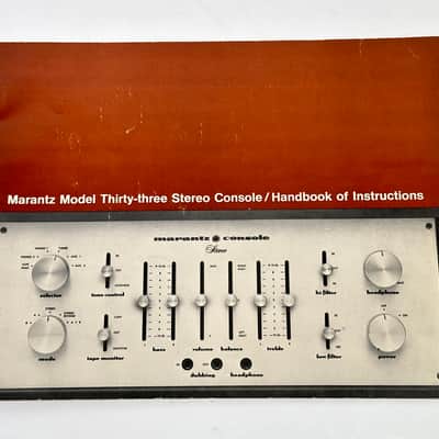 Marantz Model Thirty-Three Preamplifier w/ Cabinet & Manual image 7