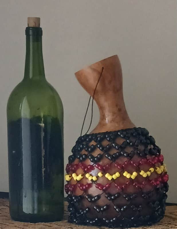 Sekere, beaded gourd rattle, shekere image 1
