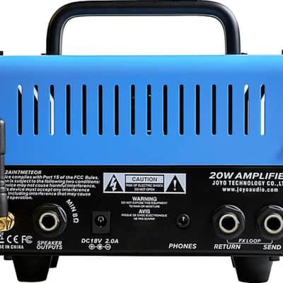 Joyo Bantamp Bluejay Electric Guitar Head, 20W, Blue image 5