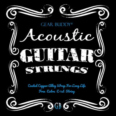 Coated Acoustic Guitar Strings Light Gauge - Extra High E image 2