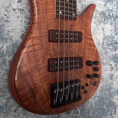 Fodera Monarch 19mm 34” scale 2012 - Koa Acrylic Satin image 4