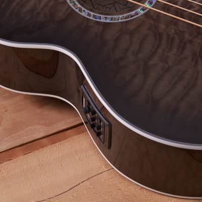Michael Kelly MKD4SSBSFR Dragonfly 4 Quilt Maple Top Mahogany Neck 4-String Acoustic Electric Bass Guitar image 8