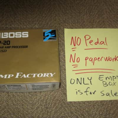 used condition Boss EMPTY BOX for GP-20 Amp Factory (NO pedal / NO paperwork), from early 2000s to mid 2000s (specifically 2001) image 1