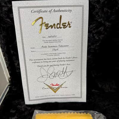 Fender 2007  Custom Shop Andy Summers Telecaster Zertifikat Case 2007 - sunburst image 12