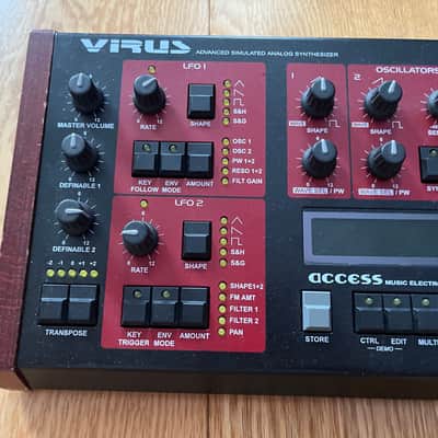 Access Virus A Desktop Digital Synthesizer 1997 - 1999 - Black / Red image 2