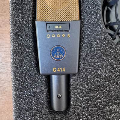AKG C414 XLII Large Diaphragm Multipattern Condenser Microphone 2010s - Black image 2