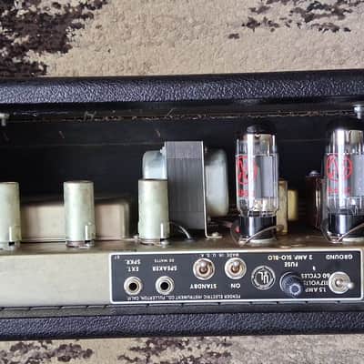 1965 Fender Bassman Rare  AA165  Circuit  - Black image 5