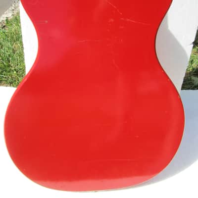 Valco Tosca Guitar, 1960's, Red Finish, Kluson Tuners, Kay Case image 10