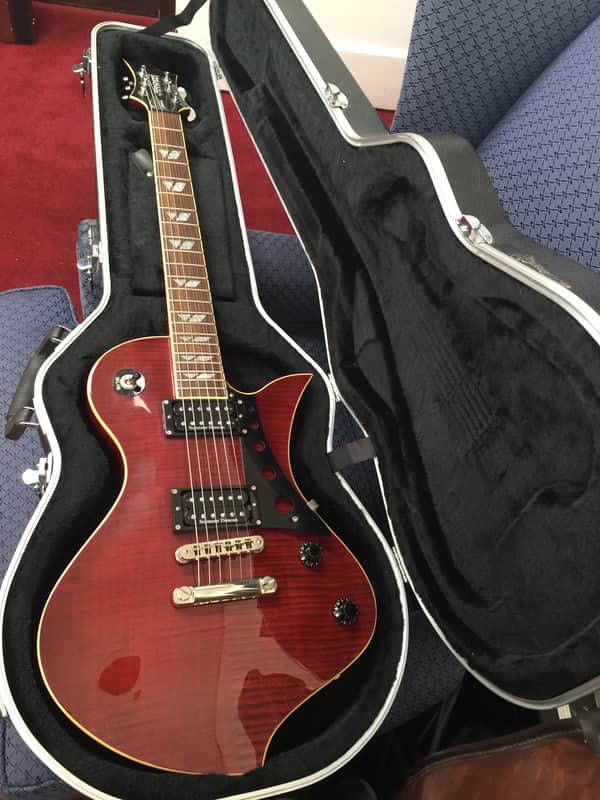 Fernandes Ravelle Flame Maple Candy Apple Red | Reverb