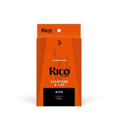 Mint D'Addario Rico RAS1N Ligature for Alto Saxophone, Nickel-Plated, Ligature & Cap image 4