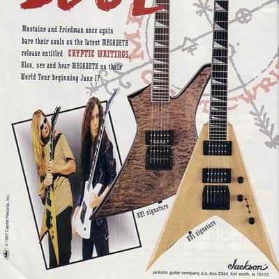 Jackson KV1 Dave Mustaine Korina 90s Megadeth Natural King V image 5
