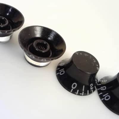 True Custom Shop® Black Top Hat Knobs for Gibson Les Paul SG Pure LP 4pk image 3