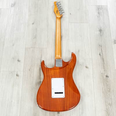 Mint Tagima Stella DW Guitar, Bolivia Fretboard w/ Quilt Maple Top, Transparent Amber image 5