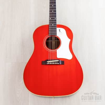 2009 Gibson J-45 ADJ Dreadnought Acoustic Guitar Transparent Orange w/ Case image 2