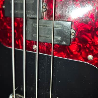 Fender CUSTOM P BASS 1992 - BLACK AND RED image 7