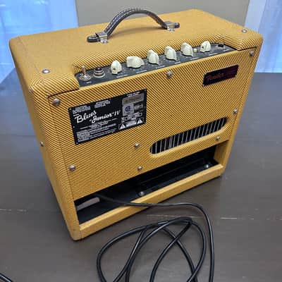 Fender Blues Junior Lacquered Tweed Sweetwater Eminence Red White and Blue image 2
