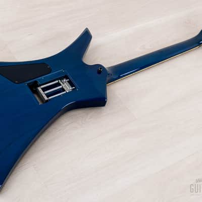 2001 Jackson Stars Japan Pride Kelly J.P. KE/E-230 Trans Blue Quilt Top w/ EMG, Floyd Rose, Case & Tags image 14