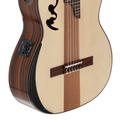 Manuel Rodriguez Café Cortado Solid Spruce Top Mahogany Neck Cutaway 6-String Classical Acoustic-Electric Guitar w/Hard Case & Strap image 5