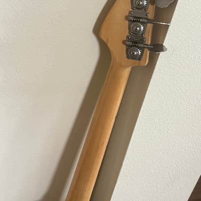 1975 Fender Mustang Bass & hard case - Transparent Walnut - Clean! image 14