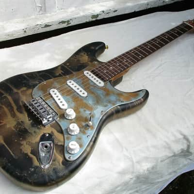 Custom stratocaster unique Right handed electric guitar 2021 image 1