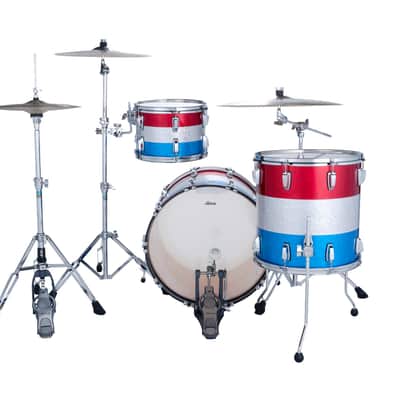 Ludwig *Pre-Order* Classic Maple Banded Sparkle Red/Silver/Blue Fab 14x22/9x13/16x16 | Limited Edition | Drums | Shell Pack | NEW | Special Edition | Special Order | Authorized Dealer image 3