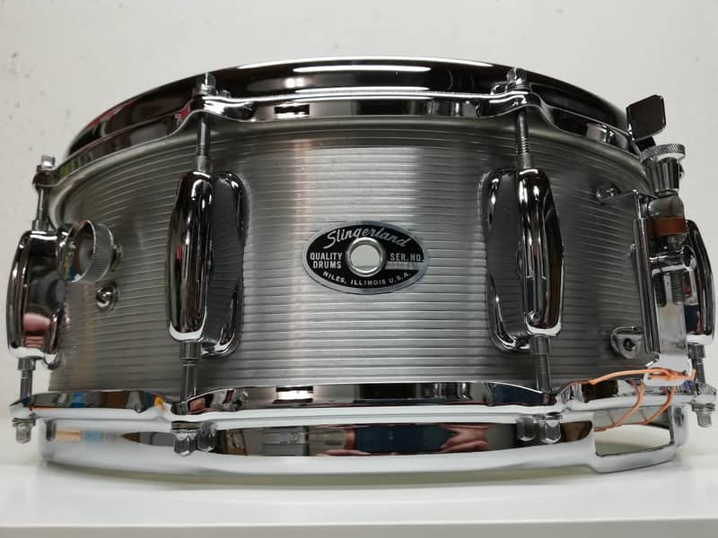 Slingerland No. 140 Student Model 5x14" 10-Lug Ribbed Aluminum Snare Drum 1960s - 1970s image 1