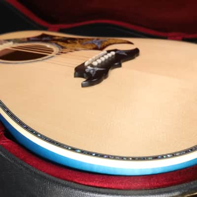 Gibson Custom Shop ONE OFF Dove's in Flight Natural Top Bluebonnet Back/Sides with Case - Bluebonnet 021 image 13