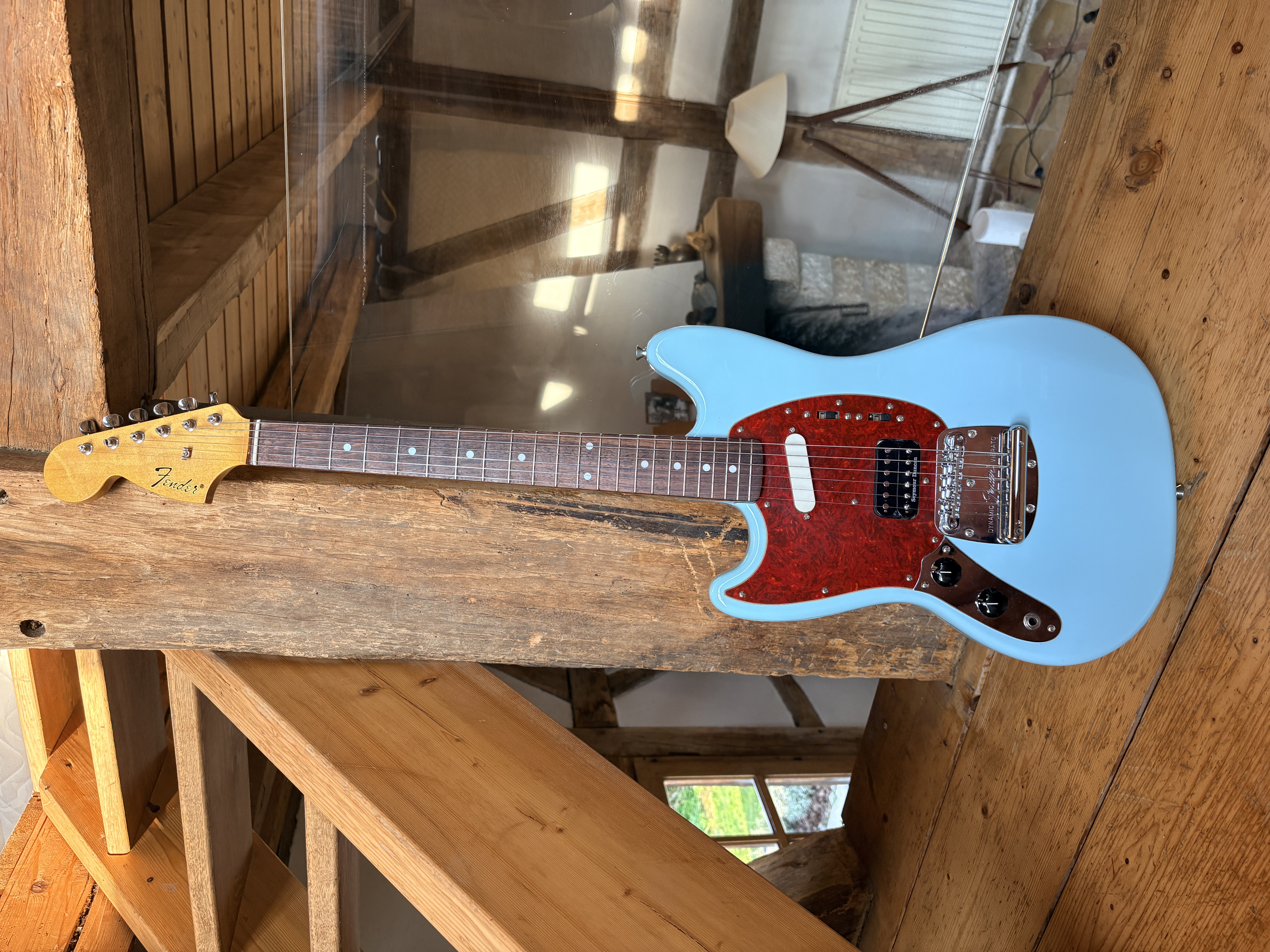 Fender 2012 Kurt Cobain Mustang Signature Sonic Blue Left Handed Nirvana Guitar Skystang Lefty
