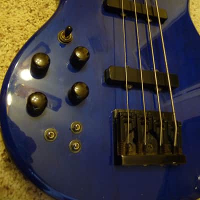 Carvin LB70 1991 Sapphire Blue Transparent - Lefty image 8