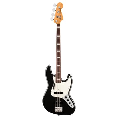 Fender Vintera III Early '70s Jazz Bass, Black w/ Deluxe Gig Bag image 2
