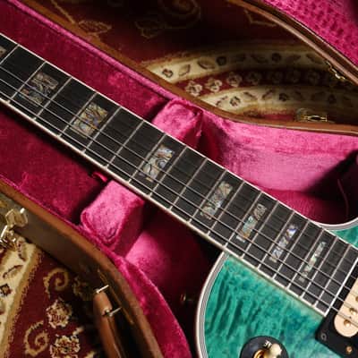 Gibson Custom Les Paul Custom Figured Hand Selected Top 2016 - Aqua Blue image 9