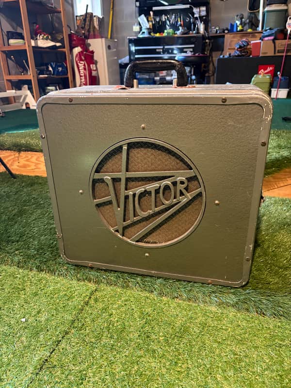 Vintage RCA Victor 12” Speaker and Cabinet - Metal image 1