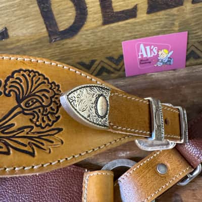 Blue Bell Straps  MONTEREY Artisan Custom for Al’s Music Factory  Aniline Patina Washed Silver Hardware image 8