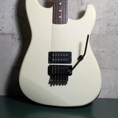 Alpha Matsumoku Japan Kramer Charvel style super strat 80's White image 2