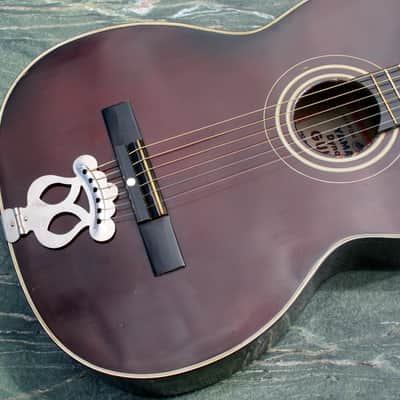 Yamaha Nippon Gakki Dynamic Guitar No.10B Red Label 1961 Maroon+Original Semi Hrad Case image 9