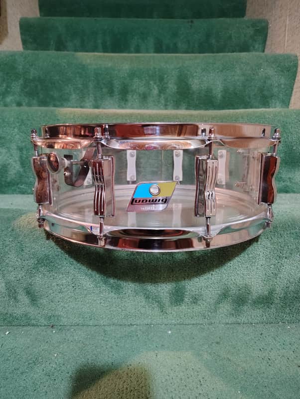 Ludwig Vistalite 14"(Diameter)x5"(Depth) Snare Drum 1970's - Clear Acrylic image 1