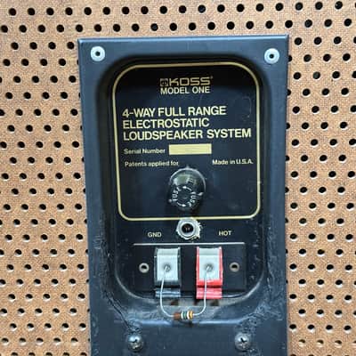 Vintage Koss Model One 1 / 1A Electrostatic Speaker Pair image 4
