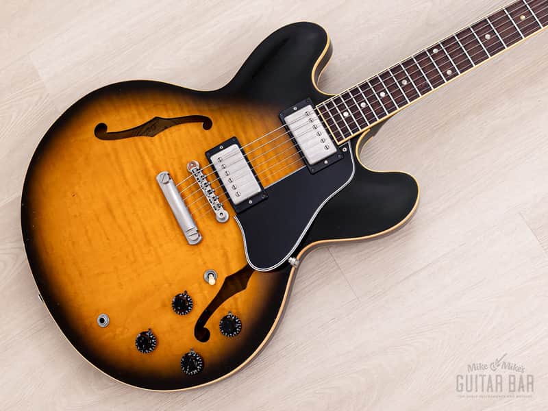 1996 Gibson ES-335 Dot Semi-Hollow Guitar Vintage Sunburst w/ 57 Classic PAFs, Fast Neck & Case image 1