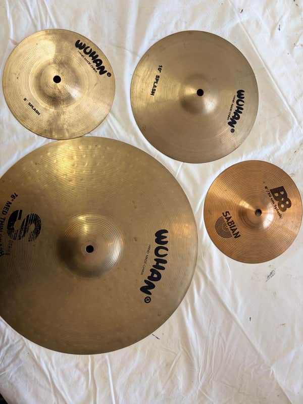 Cymbal Odds Pack — Wuhan 8" & 10" Splash, Wuhan 16" S Series Crash, Sabian B8 8" Splash image 1