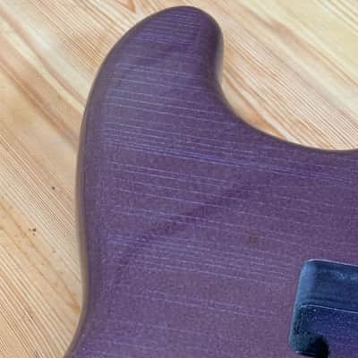1876g Kohlin Guitars S-Type Roasted Pine replacement body Aged Nitro Relic Vintage purple sparkle Made in Sweden image 5