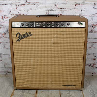 Fender - 1961 Concert 4x10 Guitar Amplifier Combo Brown w/ Replaced Speakers -VINTAGE image 1