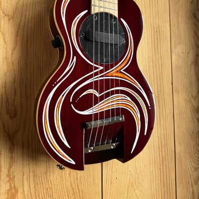 G-Sharp OF-1 Travel Guitar, Three Tone Sunburst (g# tuning, comes w/ gig bag) image 5
